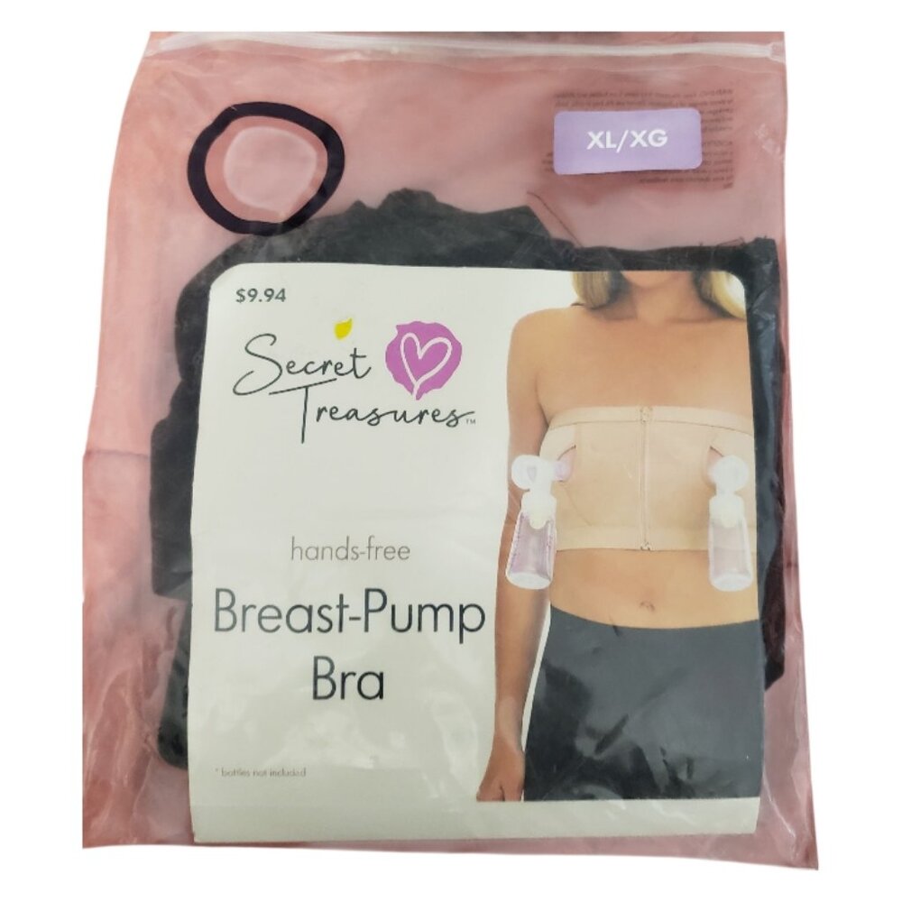 CT2181 Secret Treasures NWT Black Breast Pump Bra XL